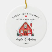 Gepersonaliseerde nieuwe woning keramisch ornament (Voorkant)