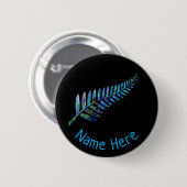 GEPERSONALISEERDE NIEUWE ZEELAND FERN PAUA RONDE BUTTON 5,7 CM (Voorkant /achterkant)