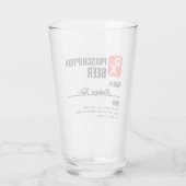 Gepersonaliseerde nieuwheid recept Drink Glas (Achterkant)