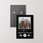 Gepersonaliseerde nieuwigheid Muziekspeler Fotothe Button (Voorkant / Achterkant)