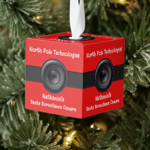 Gepersonaliseerde nieuwigheid Santa Camera Cube Or Decoratie