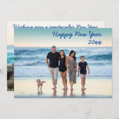 Gepersonaliseerde nieuwjaarsgroet : feestdagenkaart (Voorkant / Achterkant)