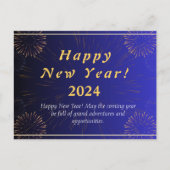 Gepersonaliseerde nieuwjaarskaart briefkaart (Voorkant)