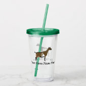 Gepersonaliseerde Nigeriaanse Dwarf Dairy Goat Acryl Drinkbeker (Achterkant)