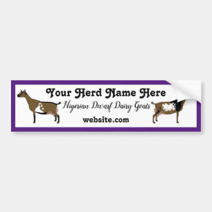 Gepersonaliseerde Nigeriaanse Dwarf Dairy Goat Bumpersticker