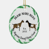 Gepersonaliseerde Nigeriaanse Dwarf Dairy Goat Pin Keramisch Ornament (Rechts)