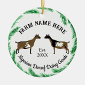 Gepersonaliseerde Nigeriaanse Dwarf Dairy Goat Pin Keramisch Ornament (Voorkant)
