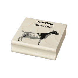 Gepersonaliseerde Nigeriaanse Dwarf Dairy Goat Rubberstempel