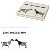 Gepersonaliseerde Nigeriaanse Dwarf Dairy Goat Rubberstempel (Gestempeld)