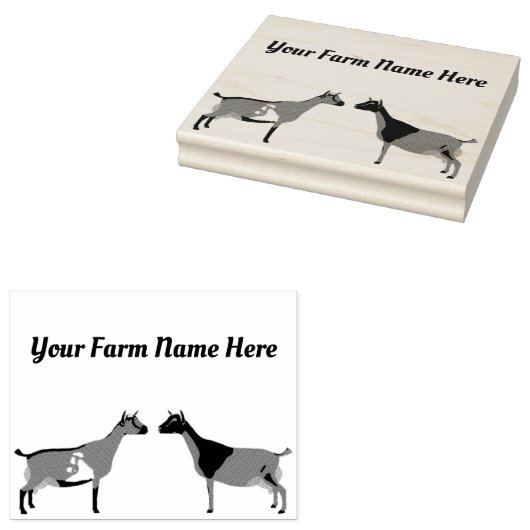 Gepersonaliseerde Nigeriaanse Dwarf Dairy Goat Rubberstempel (Gestempeld)
