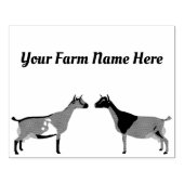 Gepersonaliseerde Nigeriaanse Dwarf Dairy Goat Rubberstempel (Afrduk)