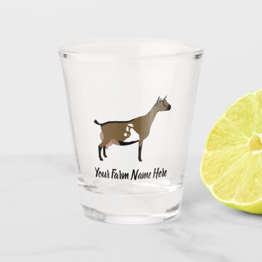 Gepersonaliseerde Nigeriaanse Dwarf Dairy Goat Shot Glas (Voorkant)