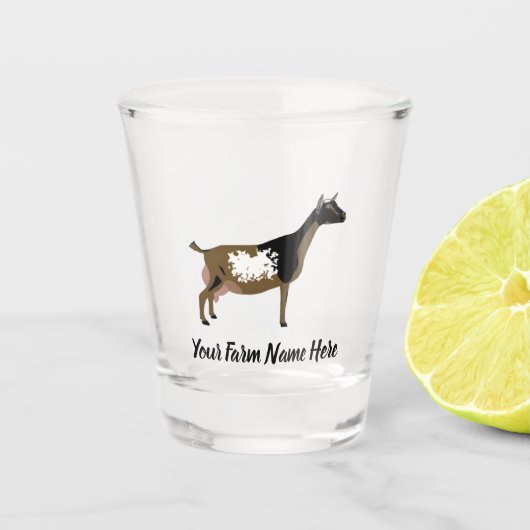 Gepersonaliseerde Nigeriaanse Dwarf Dairy Goat Shot Glas (Voorkant)