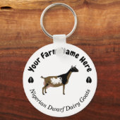 Gepersonaliseerde Nigeriaanse Dwarf Dairy Goat Sleutelhanger (Voorkant)