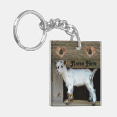 Gepersonaliseerde Nigeriaanse Dwarf Dairy Goat Sleutelhanger (Voorkant Links)