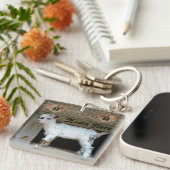 Gepersonaliseerde Nigeriaanse Dwarf Dairy Goat Sleutelhanger (Voorkant Rechts)