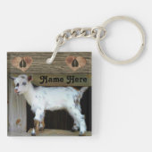 Gepersonaliseerde Nigeriaanse Dwarf Dairy Goat Sleutelhanger (Achterkant)