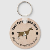 Gepersonaliseerde Nigeriaanse Dwarf Dairy Goat Sleutelhanger (Voorkant)