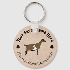 Gepersonaliseerde Nigeriaanse Dwarf Dairy Goat Sleutelhanger