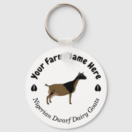 Gepersonaliseerde Nigeriaanse Dwarf Dairy Goat Sleutelhanger