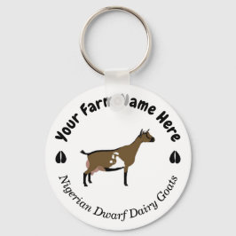 Gepersonaliseerde Nigeriaanse Dwarf Dairy Goat Sleutelhanger