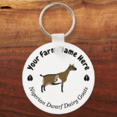Gepersonaliseerde Nigeriaanse Dwarf Dairy Goat Sleutelhanger (Voorkant)