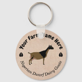 Gepersonaliseerde Nigeriaanse Dwarf Dairy Goat Sleutelhanger
