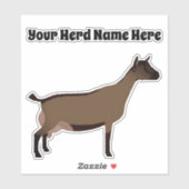 Gepersonaliseerde Nigeriaanse Dwarf Dairy Goat Sticker (Vel)