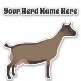 Gepersonaliseerde Nigeriaanse Dwarf Dairy Goat Sticker
