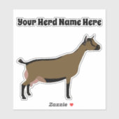 Gepersonaliseerde Nigeriaanse Dwarf Dairy Goat Sticker (Vel)