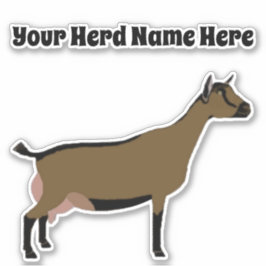 Gepersonaliseerde Nigeriaanse Dwarf Dairy Goat Sticker