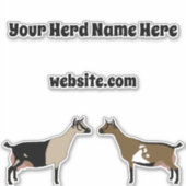 Gepersonaliseerde Nigeriaanse Dwarf Dairy Goat Sticker (Voorkant)
