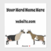 Gepersonaliseerde Nigeriaanse Dwarf Dairy Goat Sticker (Vel)
