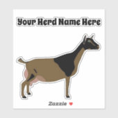 Gepersonaliseerde Nigeriaanse Dwarf Dairy Goat Sticker (Vel)