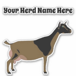 Gepersonaliseerde Nigeriaanse Dwarf Dairy Goat Sticker