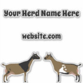 Gepersonaliseerde Nigeriaanse Dwarf Dairy Goat Sticker (Voorkant)