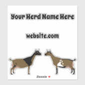 Gepersonaliseerde Nigeriaanse Dwarf Dairy Goat Sticker (Vel)