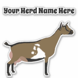 Gepersonaliseerde Nigeriaanse Dwarf Dairy Goat Sticker