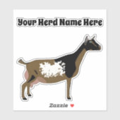 Gepersonaliseerde Nigeriaanse Dwarf Dairy Goat Sticker (Vel)