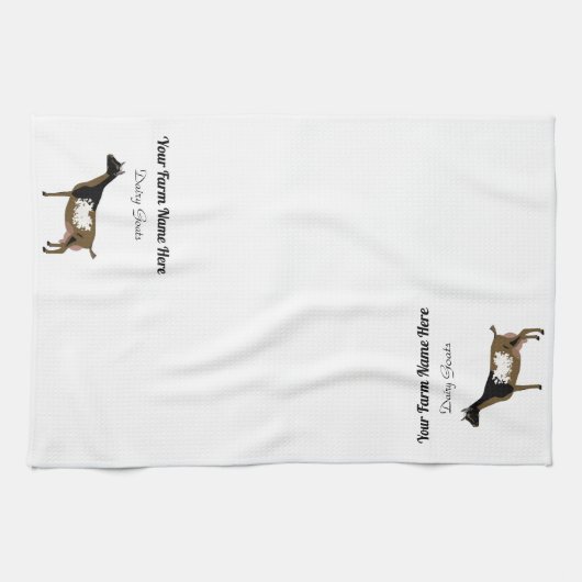 Gepersonaliseerde Nigeriaanse Dwarf Dairy Goat Theedoek (Horizontaal)