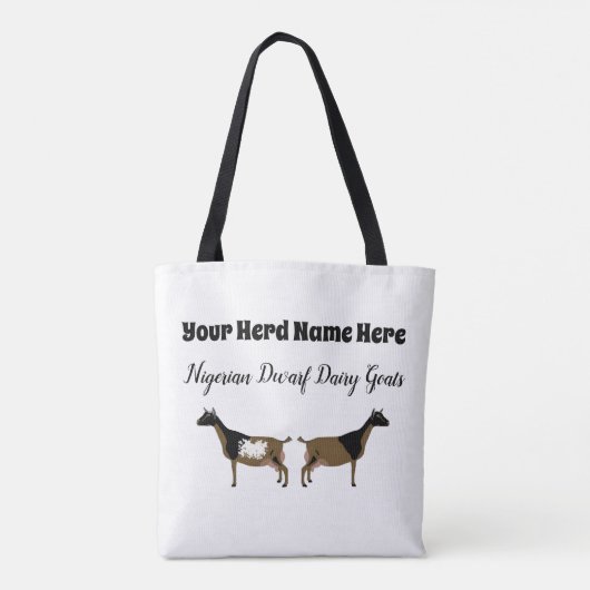 Gepersonaliseerde Nigeriaanse Dwarf Dairy Goat Tote Bag (Achterkant)