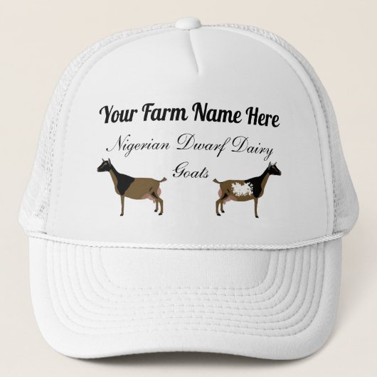Gepersonaliseerde Nigeriaanse Dwarf Dairy Goat Trucker Pet (Voorkant)