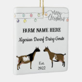 Gepersonaliseerde Nigeriaanse Dwarf Goat White Ker Keramisch Ornament (Rechts)