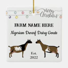 Gepersonaliseerde Nigeriaanse Dwarf Goat White Ker Keramisch Ornament