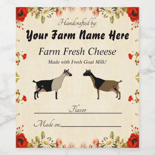 Gepersonaliseerde Nigeriaanse dwerg geitenkaas lab Wijn Etiket (Enkel label)