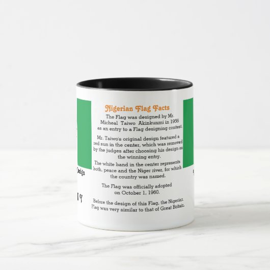 Gepersonaliseerde Nigeriaanse vlag - feiten Mok (Midden)