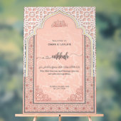 Gepersonaliseerde Nikkah Welkom Acryl Teken Acryl Bord (Neutraal)