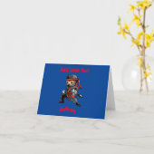 Gepersonaliseerde Ninja    Kaart (Gele Bloem)