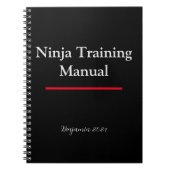 Gepersonaliseerde Ninja Training Handleiding Notit Notitieboek (Voorkant)