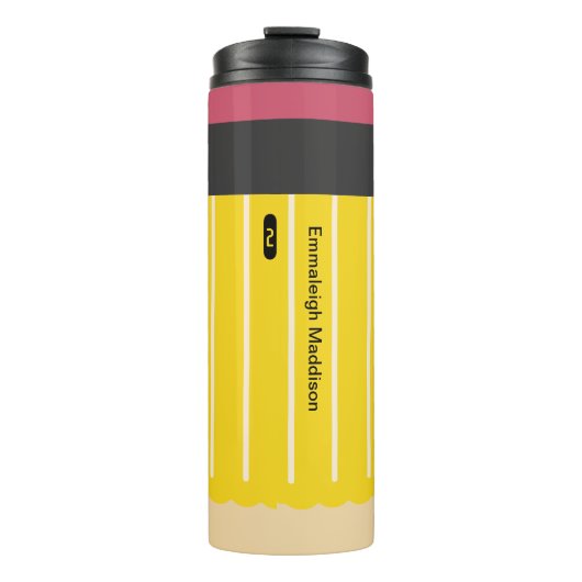Gepersonaliseerde No 2 Potlood Teacher's Fun Thermosbeker (Voorkant)